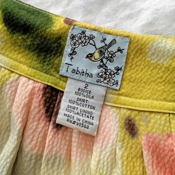 Anthropologie Tabitha Zoya Silk Watercolor Dress - Picture 3 of 5